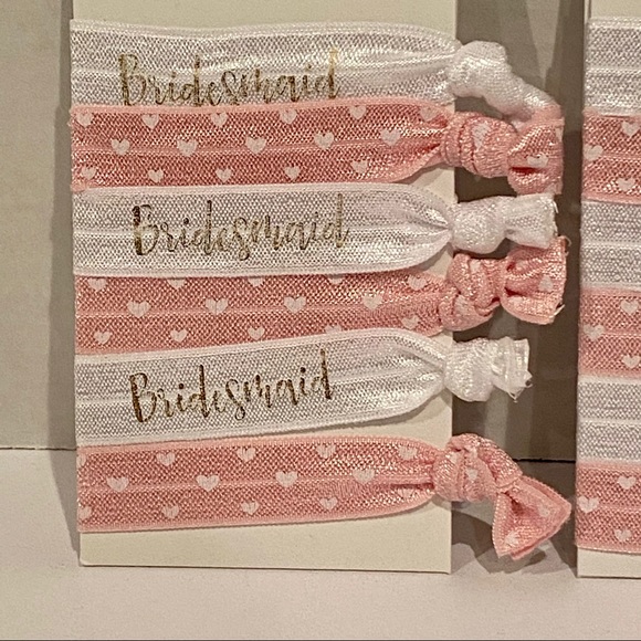 Lot of 3 Packs of Hair Ties Pink/White - 18pcs - Picture 7 of 9